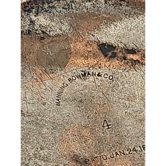 Antique Manning Bowman & Co Victorian Silver Plated TEA POT 1899 Patent - Picture 14 of 16